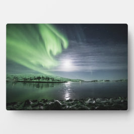 Arktische Nordlichter Natur Foto Fotoplatte