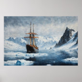 Arktische Odyssee: Eiswasser befahren Poster (Vorne)