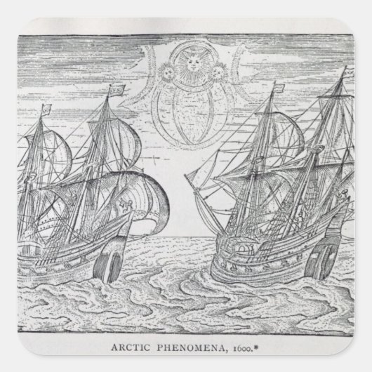 Arktische Phänomene Quadratischer Aufkleber (Vorderseite)