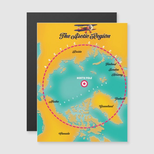 Arktische Region Nordpol Karte (Vorne/Hinten)