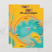 Arktische Region Nordpol Karte (Vorne/Hinten)