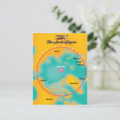 Arktische Region Nordpol Karte (Stehend Vorderseite)