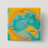 Arktische Region Nordpol Karte Button (Vorderseite)