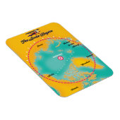 Arktische Region Nordpol Karte Magnet (Rechte Seite)