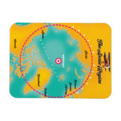 Arktische Region Nordpol Karte Magnet (Horizontal)