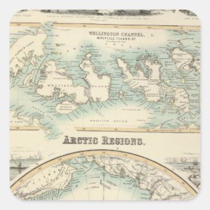 Arktische Regionen 2 Quadratischer Aufkleber