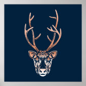 Arktische Rentiere | Rentierwinterwand Poster (Vorne)