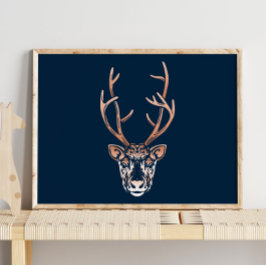 Arktische Rentiere | Rentierwinterwand Poster