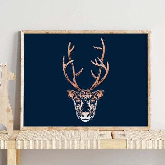 Arktische Rentiere | Rentierwinterwand Poster