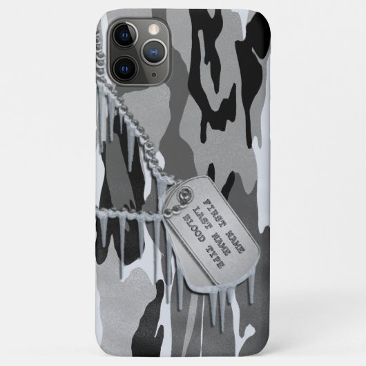 Arktische Schnee-Camouflage mit Hundeplaketten Case-Mate iPhone Hülle (Rückseite)