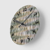 Arktische Schneefall-Camouflage Runde Wanduhr (Winkel)