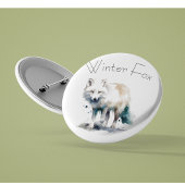 Arktische Schönheit: Winter Fox Custom Button