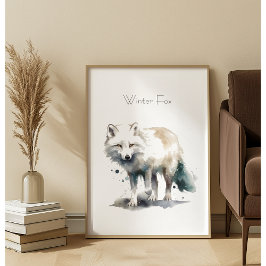 Arktische Schönheit: Winter Fox Custom Poster