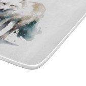 Arktische Schönheit: Winter Fox Custom Schneidebrett (Ecke)