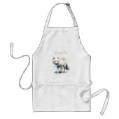 Arktische Schönheit: Winter Fox Custom Schürze (Vorne)