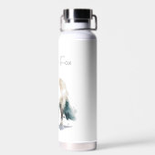 Arktische Schönheit: Winter Fox Custom Trinkflasche (Rückseite)
