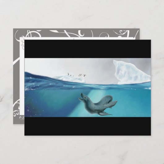 Arktische Sicht Postkarte (Vorne/Hinten)