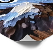 Arktische Sicht: Raccoon Über dem Eisbound Lake Poster (Ecke)