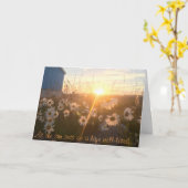 arktische Sonnenuntergang-Beileidskarte Karte (Gelbe Blume)