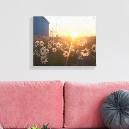 arktische Sonnenuntergang-Leinwand Leinwanddruck (Insitu (Wohnzimmer))