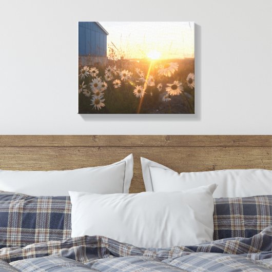 arktische Sonnenuntergang-Leinwand Leinwanddruck (Insitu (Schlafzimmer))