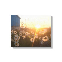 arktische Sonnenuntergang-Leinwand