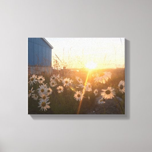 arktische Sonnenuntergang-Leinwand Leinwanddruck (Vorderseite)