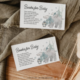 Arktische Tierbücher für Babyduschkarte Begleitkarte