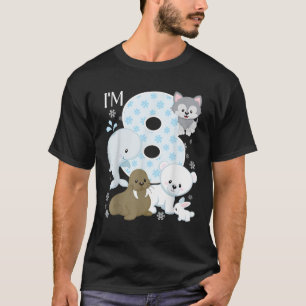 Arktische Tiere 8. Geburtstag Polar Bear Walrus Fo T-Shirt