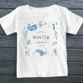 Arktische Tiere Blue Winter Onederland 1. Geburtst Baby T-shirt