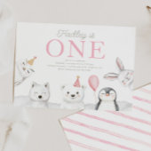 Arktische Tiere Einladung zum ersten Geburtstag