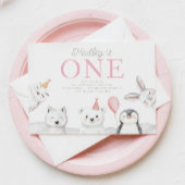 Arktische Tiere Einladung zum ersten Geburtstag