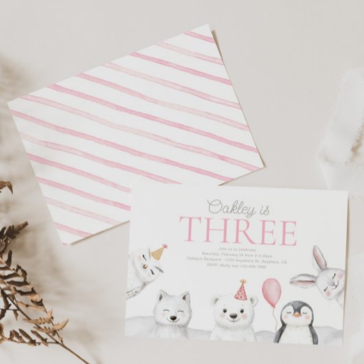 Arktische Tiere Einladung zum Geburtstag