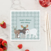Arktische Tiere im Winter Hats Weihnachts-Party Serviette (Beispiel)