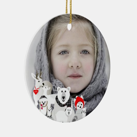 Arktische Tiere Keramik Ornament (Rechts)