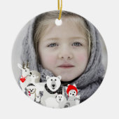 Arktische Tiere Keramik Ornament (Vorne)