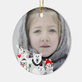 Arktische Tiere Keramik Ornament (Links)