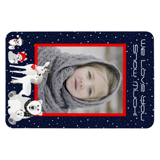 Arktische Tiere Magnet (Horizontal)