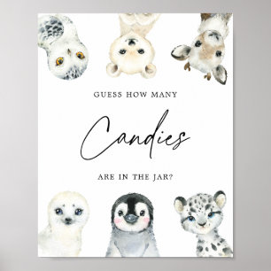 Arktische Tiere schätzen, wie viele Kanonen signie Poster