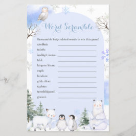 ARKTISCHE TIERE Schneeflocken Bäume Word Scramble