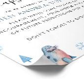 Arktische Tiere Winter 1. Geburtstag Kapsel Poster (Ecke)