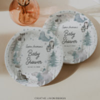 Arktische Tiere Winter Baby Duschpapier Teller