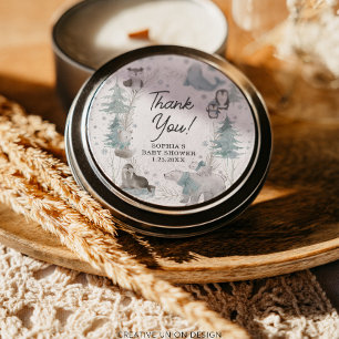 Arktische Tiere Winter Baby Shower Stickers