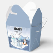 Arktische Tiere Winter Wonderland Babydusche Geschenkschachtel (Geöffnet)