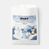 Arktische Tiere Winter Wonderland Babydusche Geschenktütchen (Vorderseite)