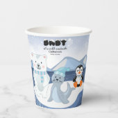 Arktische Tiere Winter Wonderland Babydusche Pappbecher (Vorderseite)