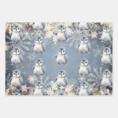 Arktische Tiere Winterschneeflocke Geschenkpapier Set (Vorderseite 2)
