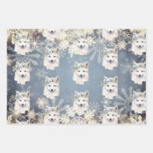 Arktische Tiere Winterschneeflocke Geschenkpapier Set (Vorderseite)