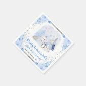 Arktische Wassertiere Blumentiere Kindergeburtstag Serviette (Ecke)