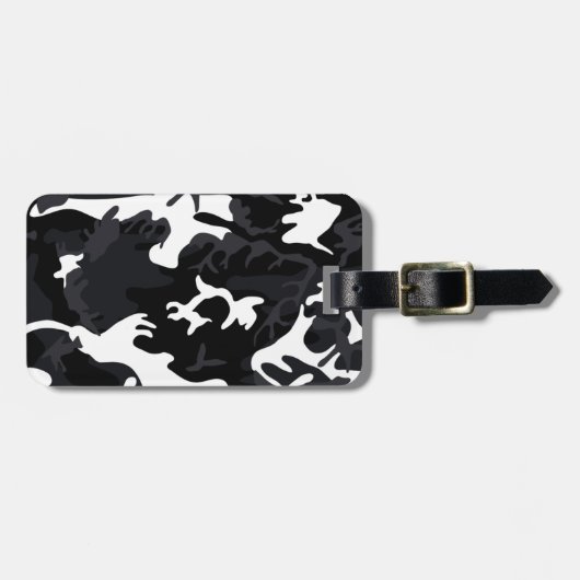 Arktische Weißer Camouflage Gepäckanhänger (Vorderseite horizontal)